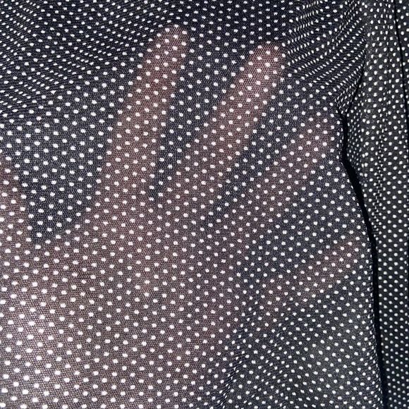 The Limited Black/White Polka Dot Sheer Blouse - Picture 3 of 7